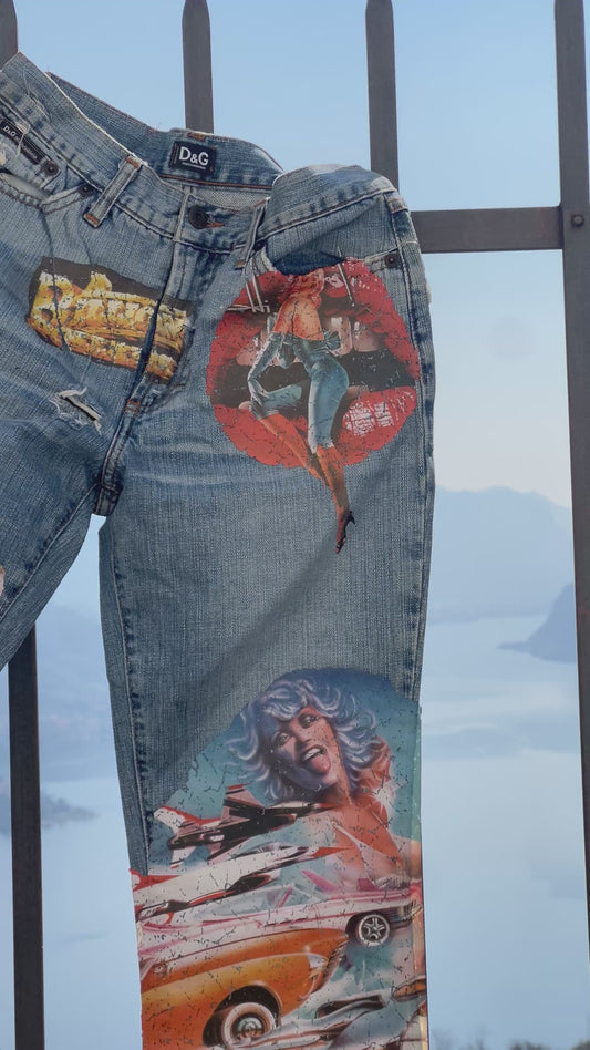 DOLCE & GABBANA printed denim jeans
early 2000s